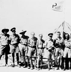 World War II Camp Postal Facilities - On a visit to 9th Division during last push - El Alamein, 1939-45.