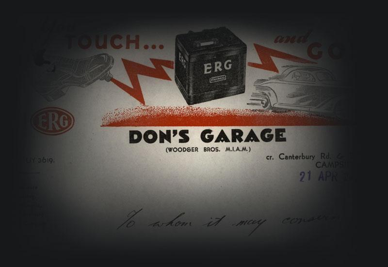 Edwin Clarendon Cox's reference letter from Don's Garage, 21 April 1941. NAA: A9301, 37094
