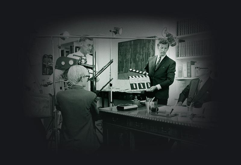 ABC TV crew record telecast of Governor-General's Australia Day speech, 1969.