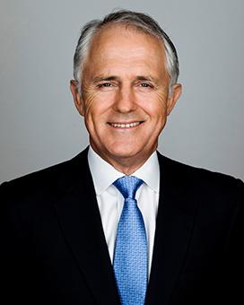 Colour portrait photograph of Malcolm Turnbull supplied by Prime Minister and Cabinet. 