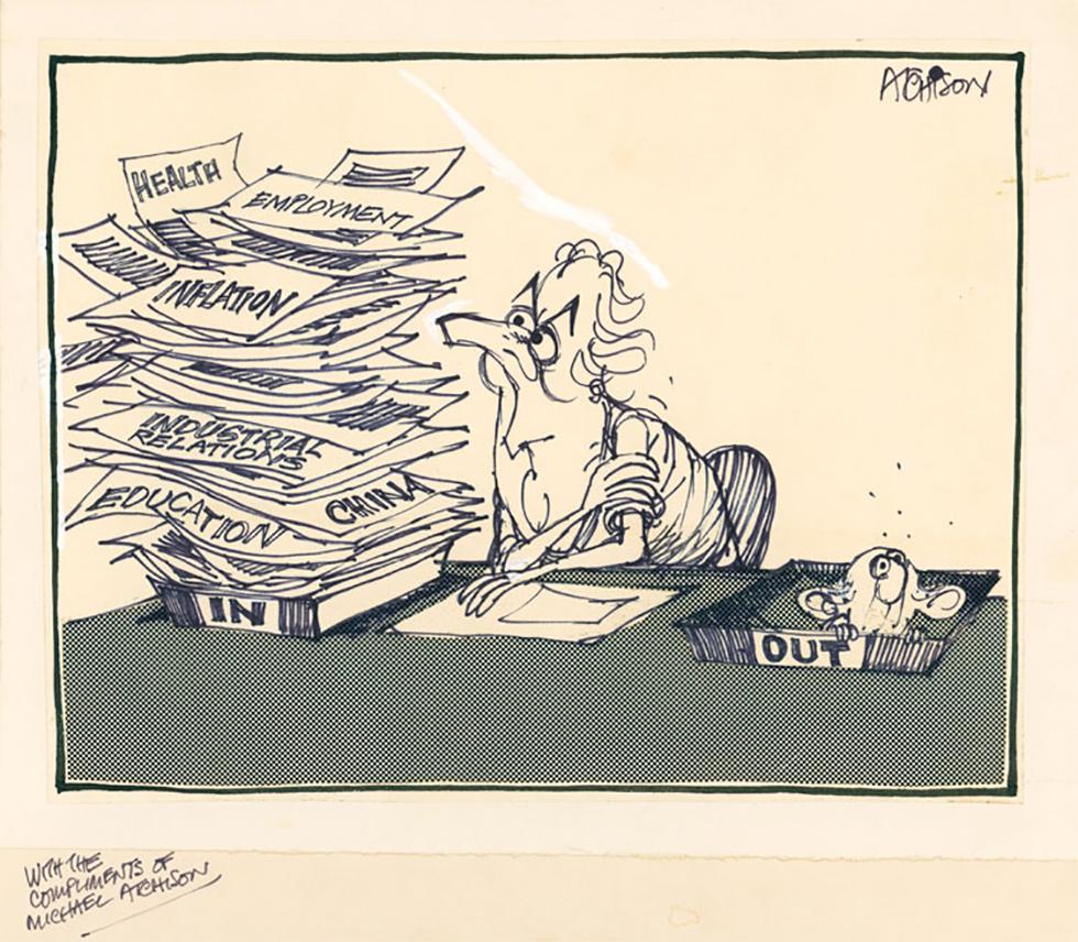 Cartoon of Prime Minister Gough Whitlam by Michael Atchison.