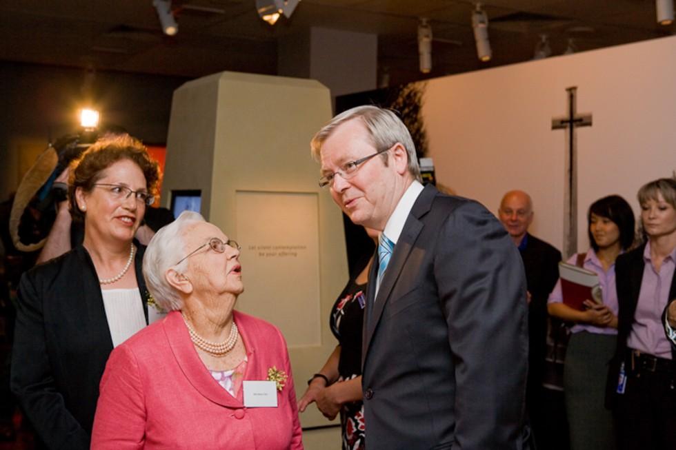 Prime Minister Kevin Rudd at the National Archives of Australia.