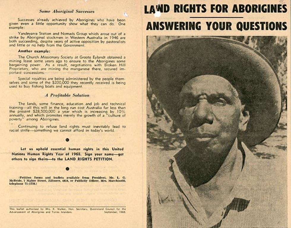 Land rights for First Australians – petition.