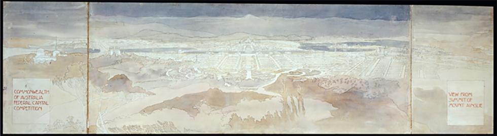 Plan for Canberra - View from Summit of Mount Ainslie