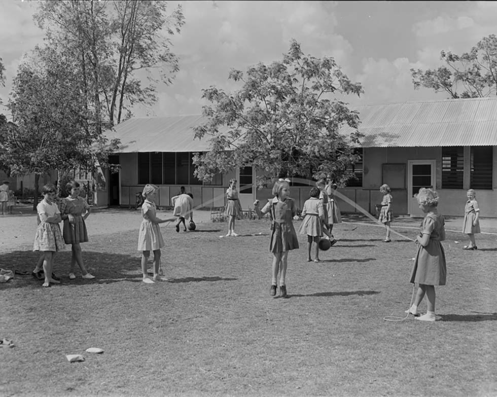 School children at sport, Alice Springs.