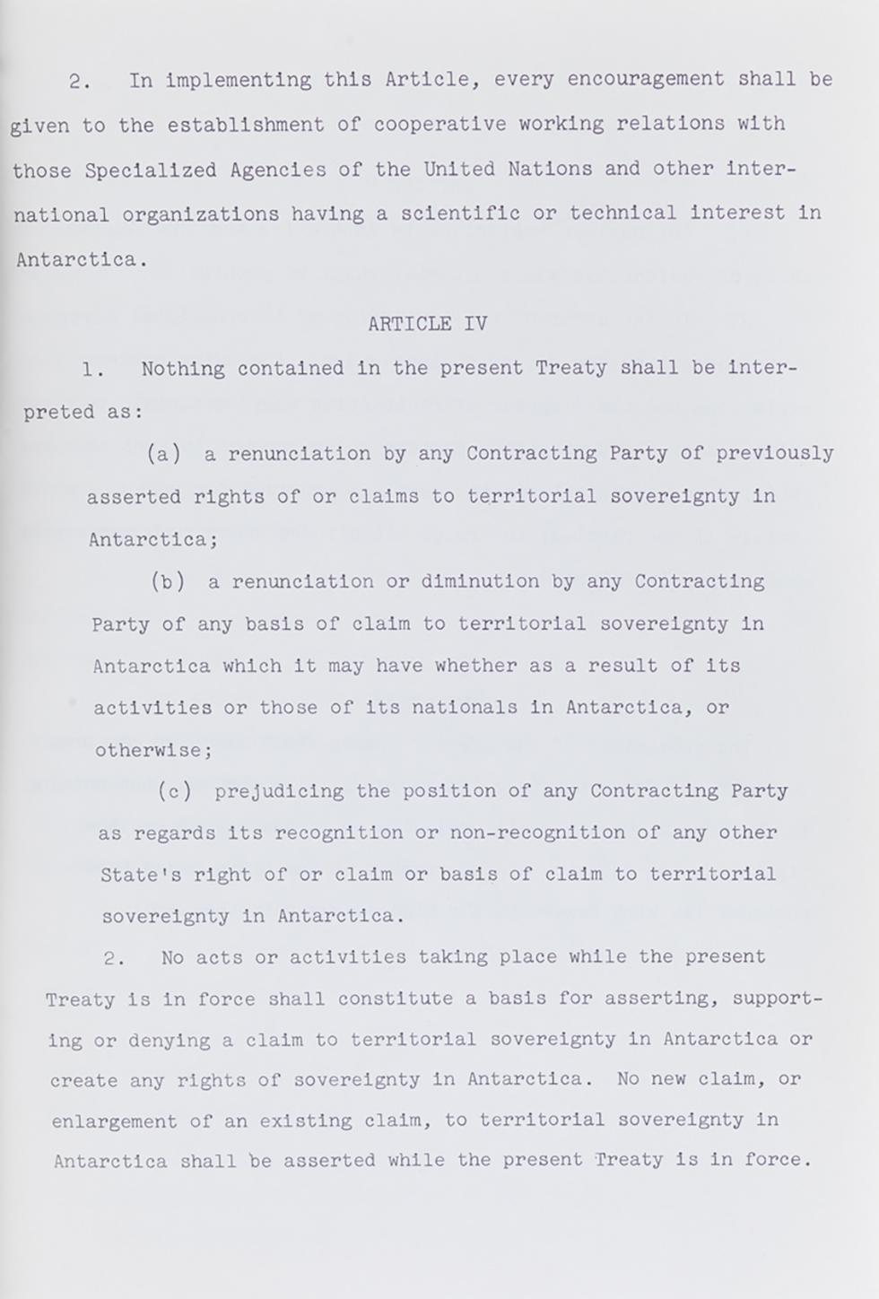 The Antarctic Treaty.