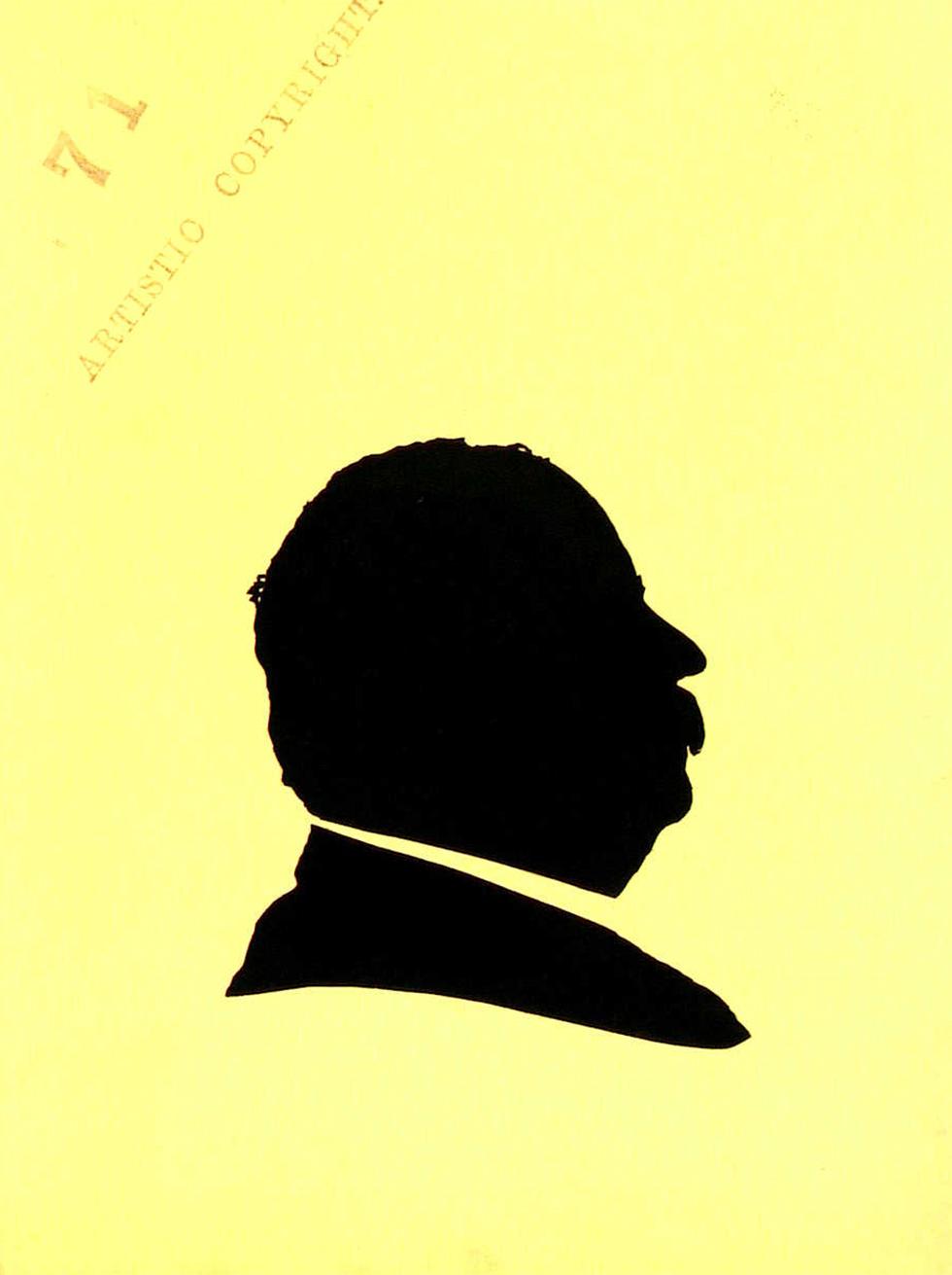 George Reid's silhouette made in 1907 and included in an artist's application for copyright.