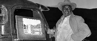 Portrait of Aboriginal Artist Albert Namatjira.