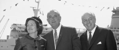 Prime Minister Harold Holt with American President Lyndon Johnson and the First Lady.