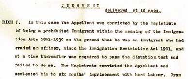 Typed judgement for Ali Abdul V. The king.