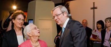 Prime Minister Kevin Rudd at the National Archives of Australia.