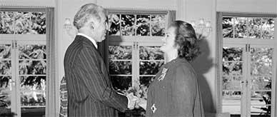 Sir Zelman Cowen, Governor-General of Australia 1977 to 1982 and opera singer Dame Joan Sutherland.