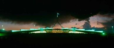 Parliament House at twilight.