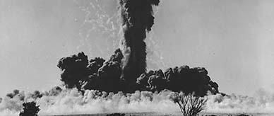 Nuclear bomb test at Maralinga.