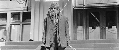 Portrait of Wiradjuri elder Jimmy Clements ʺKing Billyʺ outside of Parliament House