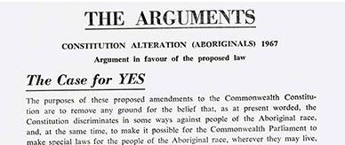 Argument in favour of the proposed Constitution Alteration (Aboriginals) 1967.