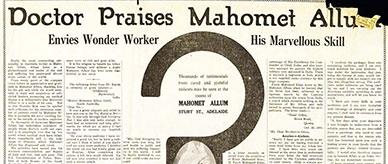 Campaign against deportation of Mahomet Allum - newspaper article with praise for work.