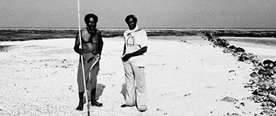Eddie Mabo and Jack Wailu on Mer.