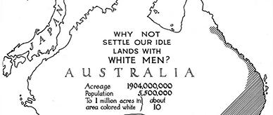 Illustration showing comparison between Australia and Japan.