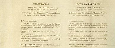 1967 Referendum - Western Australian ballot paper.