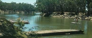 The Murray River at Echuca, Victoria.