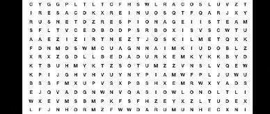 Word search letters graphic
