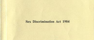 Sex Discrimination Act 1984 cover