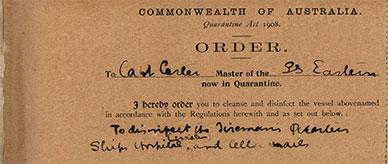 Commonwealth of Australia Quarantine order
