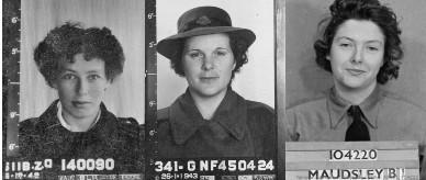 Service photos of Ivy Gladys Weder, Mary Clara Lees and Beryl Joan Maudsley.