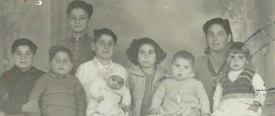 Luigia Magro and her eight children who arrived in Melbourne in January 1953. 