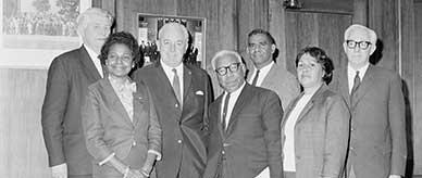 First Australian campaigners meeting with Prime Minister Harold Holt.