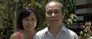 Lam Tac Tam and his wife.