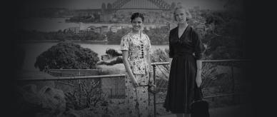 Ummi and Miss King with Sydney Harbour Bridge in the background.