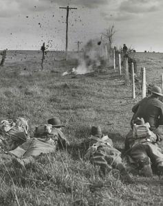 Men of the Volunteer Defence Corps doing a training exercise.