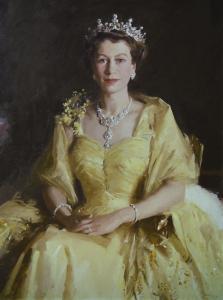 The iconic ‘Wattle portrait’ of Queen Elizabeth II by Sir William Dargie.