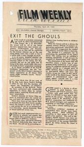 Magazine article titled 'Exit the ghouls.'