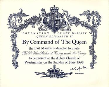 The Earl Marshal directed to attend the coronation at Westminster Abbey.