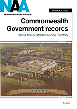 Cover of 'Government Records About The Australian Capital Territory' research guide.